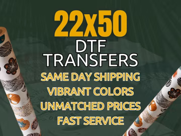 Custom DTF Transfers, Gang Sheets, Heat Press, Iron On Prints, Ready to Press Designs