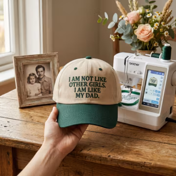 Embroidered Cotton Cap, "I Am Like My Dad" Quote, Sarcastic Gift