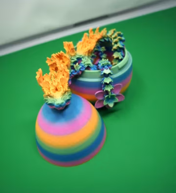 Cherry Blossom Dragon: 3D Printed Articulated Fidget Toy
