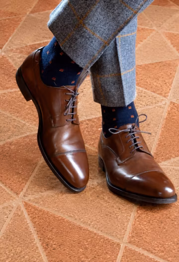 Brown Oxford Cap Toe Shoes Men Handmade Leather Formal Dress Wedding Office Lace Up Business Footwear