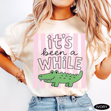 Back to School Teacher Shirt Comfort Colors Tee It's Been a While Crocodile Shirt