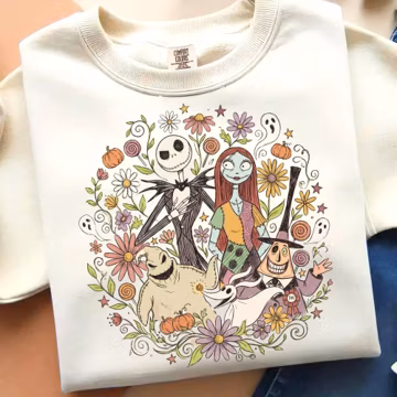 Halloween Skeleton Couple PNG, Spooky Characters, Horror Shirt Design (Digital Download)