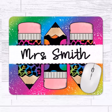 Teacher Mouse Pad, Personalized Mouse pad, Teacher Gift, Back to school Design M1