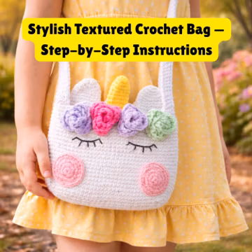 Unicorn Crossbody Purse, Crochet Purse Pattern, Cute Crochet Animals, Amigurumi Unicorn, Unicorn Crochet Crossbody Bag, Crochet Shoulder Bag