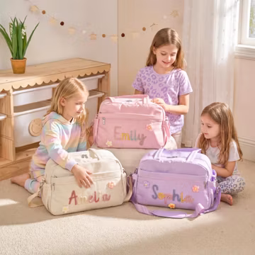 Personalized Duffle Bag : Signature Cheer & Dance Overnight Bag, Weekender Bag with Waterproof Pocket, Hand Stitched Gifts for Her