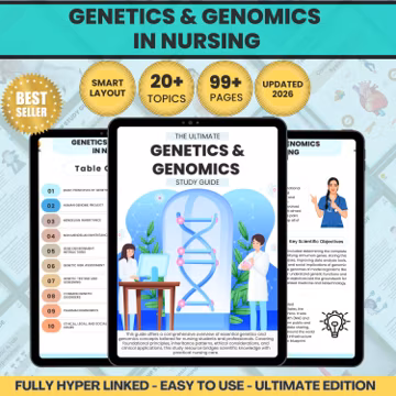 Genetics & Genomics in Nursing, 20+ Topics, 98+ Pages (Hyperlinked) Digital Download