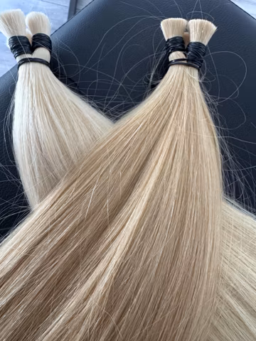 Beige and Platinum Blondes Slavic Human Hair Extensions, Premium Quality - 50g