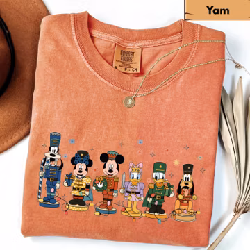 Comfort Colors® Mickey and Friends Nutcracker Shirt, Disney Christmas Family T-shirt, Xmas Holiday Outfit, Disneyland Christmas Trip Tee