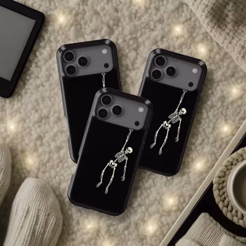 Gothic Skeleton Design MagSafe Cover for iPhone 17 16 15 14 13 12 Mini 11 Pro Max, Halloween Cover for Samsung S23 S24 S25 FE S26 Ultra