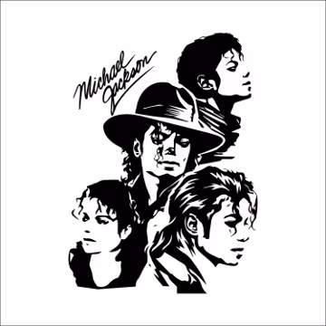 Michael Jackson SVG PNG Bundle, King of Pop Signature Cut File, Pop Legend Silhouette Vector, Music Icon Shirt Design, Digital Download