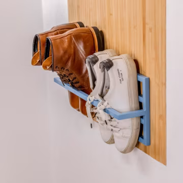 Wall Mounted Shoe Rack – Minimalist Metal Shoe Organizer for Entryway, Small Space Shoe Storage