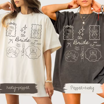 Custom Bridal Party Shirts, Personalized Bridesmaid Tees, Maid of Honor, Getting Ready Outfit, Bridesmaid Proposal Gift, Bachelorette Party