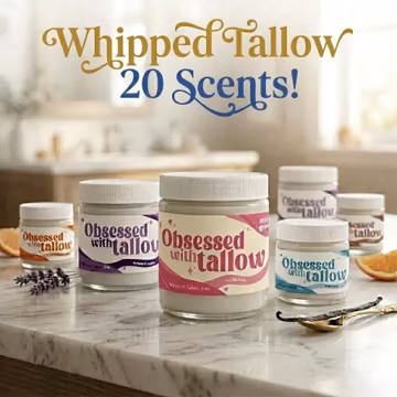 Pick your Scent20 SCENTS Whipped Tallow Balm Face and Body,Grass- Fed Beef Tallow Cream Moisturizer,Natural Non-Toxic Skincare Lotion Butter