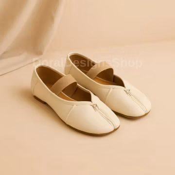 Eco Leather Retro Split Toe Ballet Flats, Single Band Mary Jane Shoes with Adjustable Strap, Tabi Style Ballerina Flats, Women Footwear