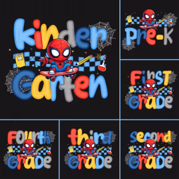 Superhero School Grade Bundle Png, Superhero Back To School Png, Cartoon Kid Shirt Png, Boy First Day Of School Png, Preppy Grade Level Png