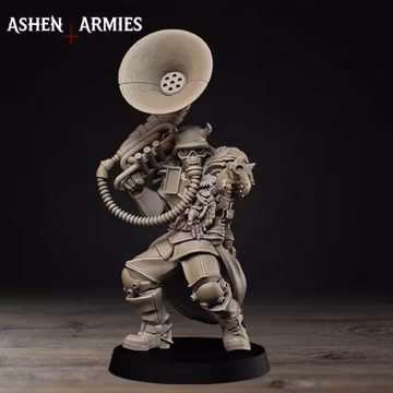 Hellbound Apostasy Heretic Troopers Musician | Passend für Heretic Legions | 32mm Grimdark Ketzer Soldaten Musiker Resin Figuren unbemalt
