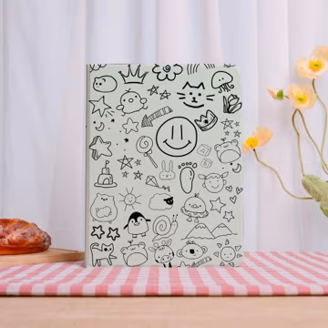 Black-White Doodle Design iPad Protective Case with Pencil Holder iPad Air Case,iPad Pro Case iPad Mini Case iPad Pro 2025 13/11 iPad A16