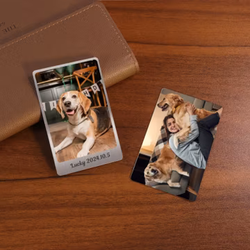 Personalized wallet photo card, Metal Wallet Insert Card Gift for Husband, Personalized message card,Father's Day Gifts,Photo Love Note Card