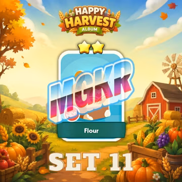 Flour 2 Star Stickers - SET 11 - Monopoly_GO Happy Harvest Album