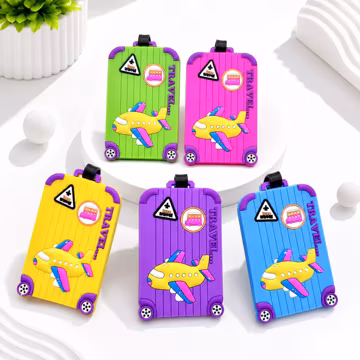 Luggage Tag | Suitcase Shape Bag Identifier with Name Card | Travel Gift for Kids & Adults