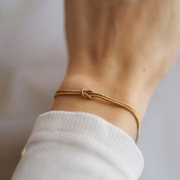 Knot Bracelet with Birthstone - Friendship Knot Jewellery Gift, Mum Daughter Sister