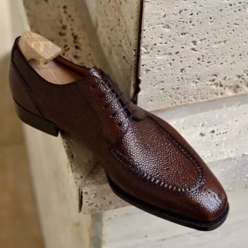 Handmade Goodyear Welted Grain Leather Dress Shoes, Custom Design Derby Shoes