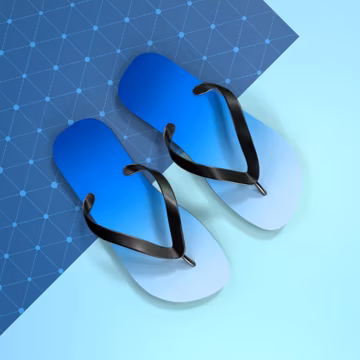 Blue Ombre Flip Flops | Gradient Beach Sandals