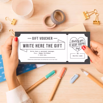 Printable Birthday Gift Voucher Template: Editable Coupon (Instant Download)