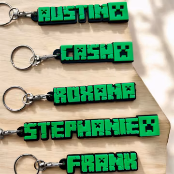 Personalized Pixel Block style Name keychain | Bag Tag |Backpack Charm | Water Bottle Gift