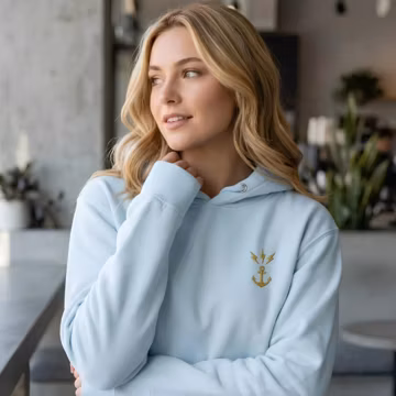 Lightning Anchor Hoodie, Nautical Graphic Hoodie, Unisex Pullover, Maritime Streetwear Gift