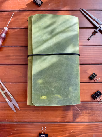 Personalized Leather Notebook/Book Cover: Multiple Ledgers Handmade A5 Journal
