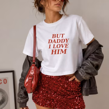 But Daddy I Love Him Boxy Cropped Shirt, Comfort Colors® Harry Styles Inspired T-Shirt,Tour Festival Shirt, Trendy Crop Top, Aesthetic shirt