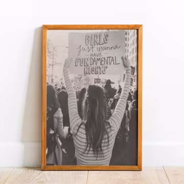 Feminist Protest Art: Girls' Rights Poster, Empowered Women
