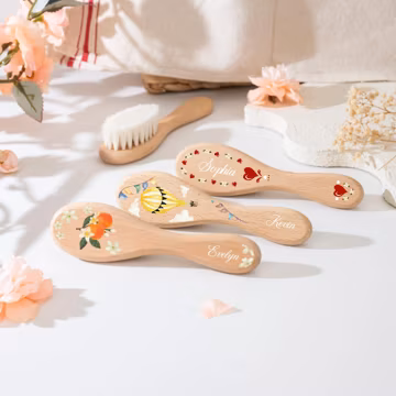 Custom Baby's Hairbrush, Baby Birth Gifts,Baby Girl Hair Brush,Keepsake Gifts,Baby Shower Gifts, Newborn Gifts,Baby Boy Gifts,New Mom Gifts