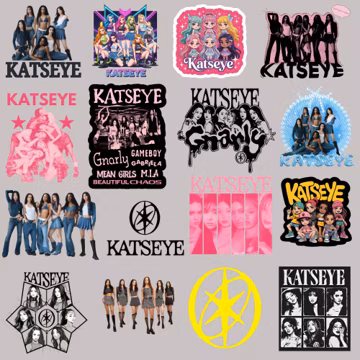 Katseye "Beautiful Chaos Tour" T-Shirt PNG Bundle Ready to Print, Retro Pop Vibes Graphic PNG, Beautiful Chaos Vintage Aesthetic PNG