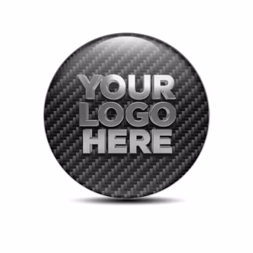 Custom Wheel Center Cap Stickers, 3D Domed Epoxy Car Logo Decals (1pcs),Steering Wheel Adhesive Vinyl Rim Emblem Hubcap Decals, Easy Apply