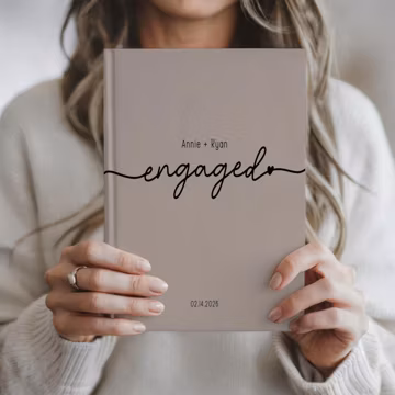 Personalized Wedding Planning Journal, Matte Hardcover Engagement Gift for Her, Bridal Shower Gift, Bride to Be, Future Mrs, Custom Name