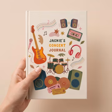 Personalized Concert Journal, Music Lover Festival Diary, Gig Memory Tracker