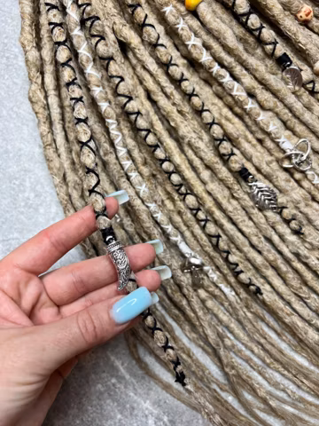 Natural Beige Dread Extensions | Boho Faux Dreads | Handmade Dreads | Festival Hair | DE & SE