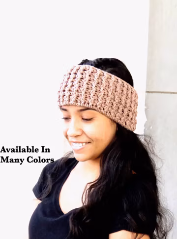 Crochet Headband, Ear Warmer, Adult, Crochet, Taupe, Women,Teen, Ready To Ship,,
