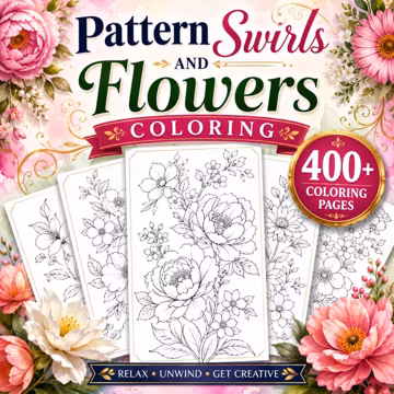Flowers coloring pages coloring book 400+ mindful coloring flower coloring page floral coloring page Flower coloring flower coloring book