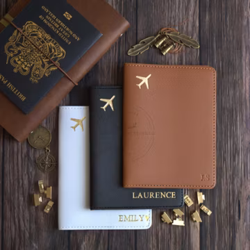 Personalised Passport Cover, Personalized Passport Case, Custom Passport Holder, Leather Passport Wallet, Embossed Travel Organizer Gift