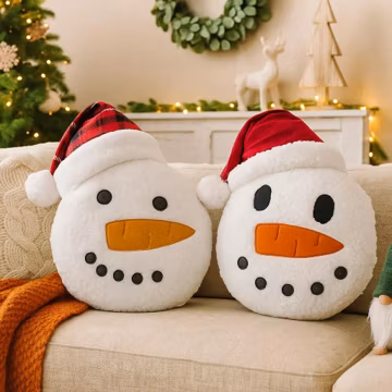 Snowman Pillow Sewing Pattern: Easy DIY Christmas Decor (PDF Pattern)