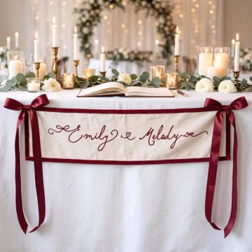 Wedding Welcome Sign, Custom Wedding Ceremony Banner, Personalized Wedding Backdrop, Romantic Gift for Couples, Wedding Gift Name Sign