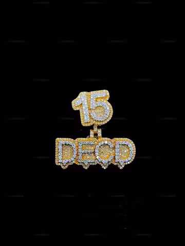 Custom Letter Moissanite Pendant, 925 Silver Hip Hop Jewelry