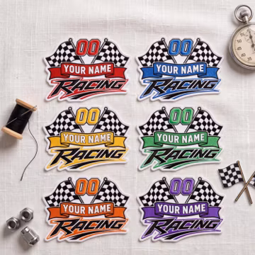 Personalized Racing Name Patch, Custom Number Embroidered Patch, Motocross Racing Patch, Iron On Patch, Sew On Jacket Patch