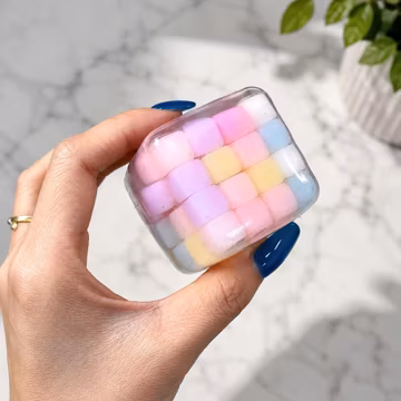 Pastel Jelly Cube Squishy, Handmade Sensory Fidget Toy, Non Rebound Stress Relief Squeeze Toy, Cute ASMR Desk Fidget Gift