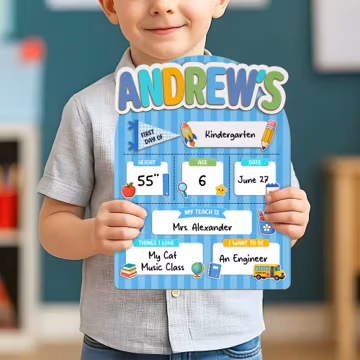 Personalized First Day of School Sign, First Day of School Board, Dry Erase Board For Kids