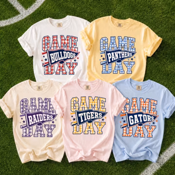 Custom School Mascot Game Day Retro Design PNG, Custom School PNG, Custom Mascot PNG, Personalized Football Png, School Spirit Png