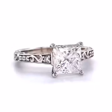 2.50 CT Princess Moissanite Engagement Ring Set 10K/14K Solid Gold Anniversary Ring Set Princess Diamond Wedding Ring Set Promise Ring Gift